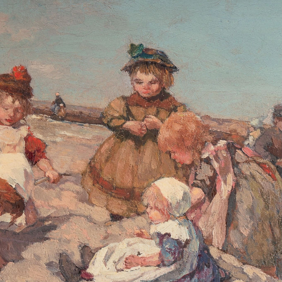 Johannes Evert Hendrik Akkeringa - Kinder spielen am Strand von Scheveningen
