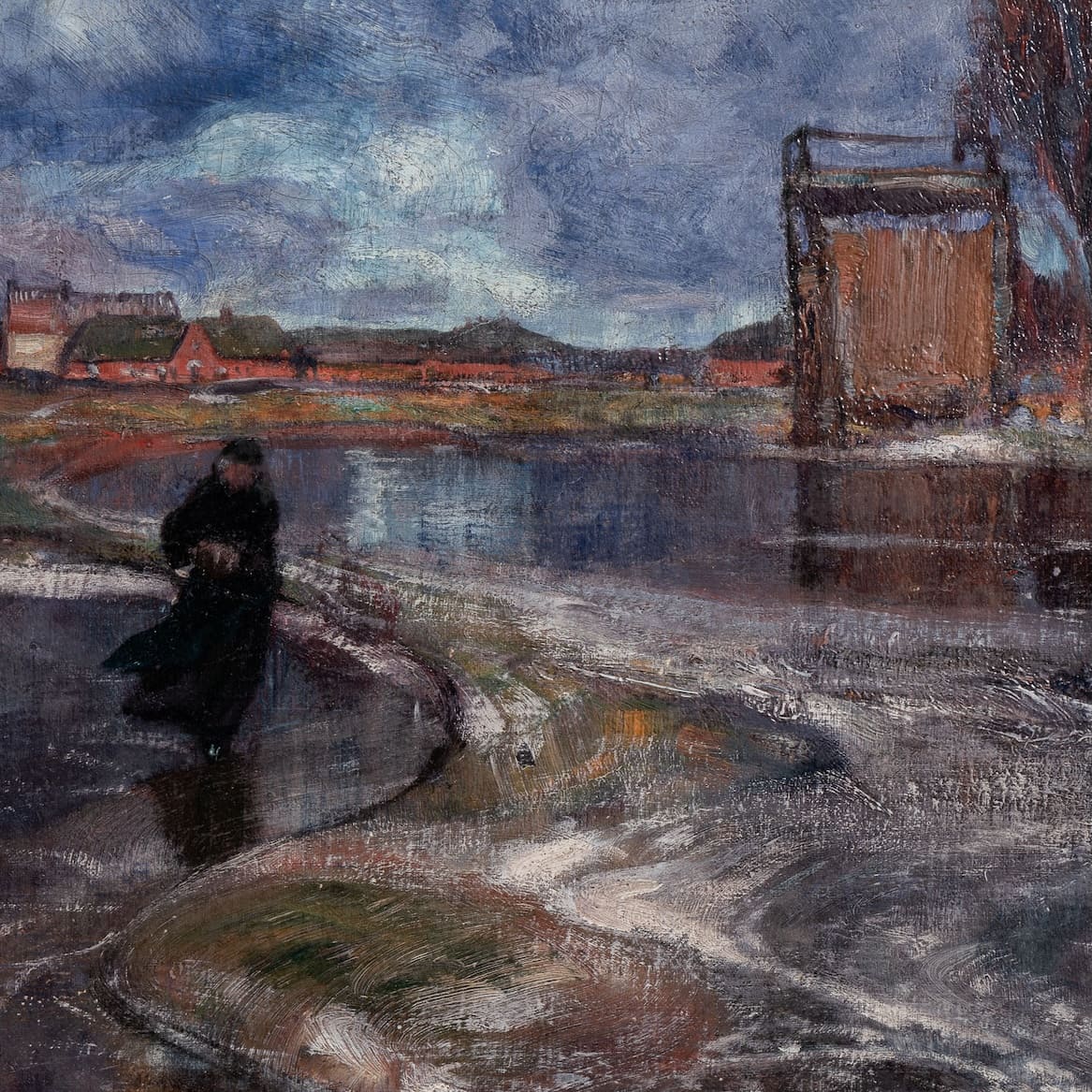Hans Peter Feddersen - Winterabend bei Deezbüll