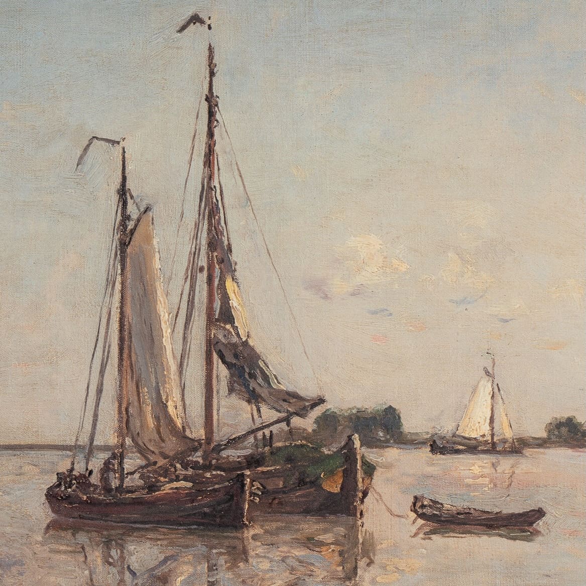 Johan Barthold Jongkind - Segelboote auf der Maas