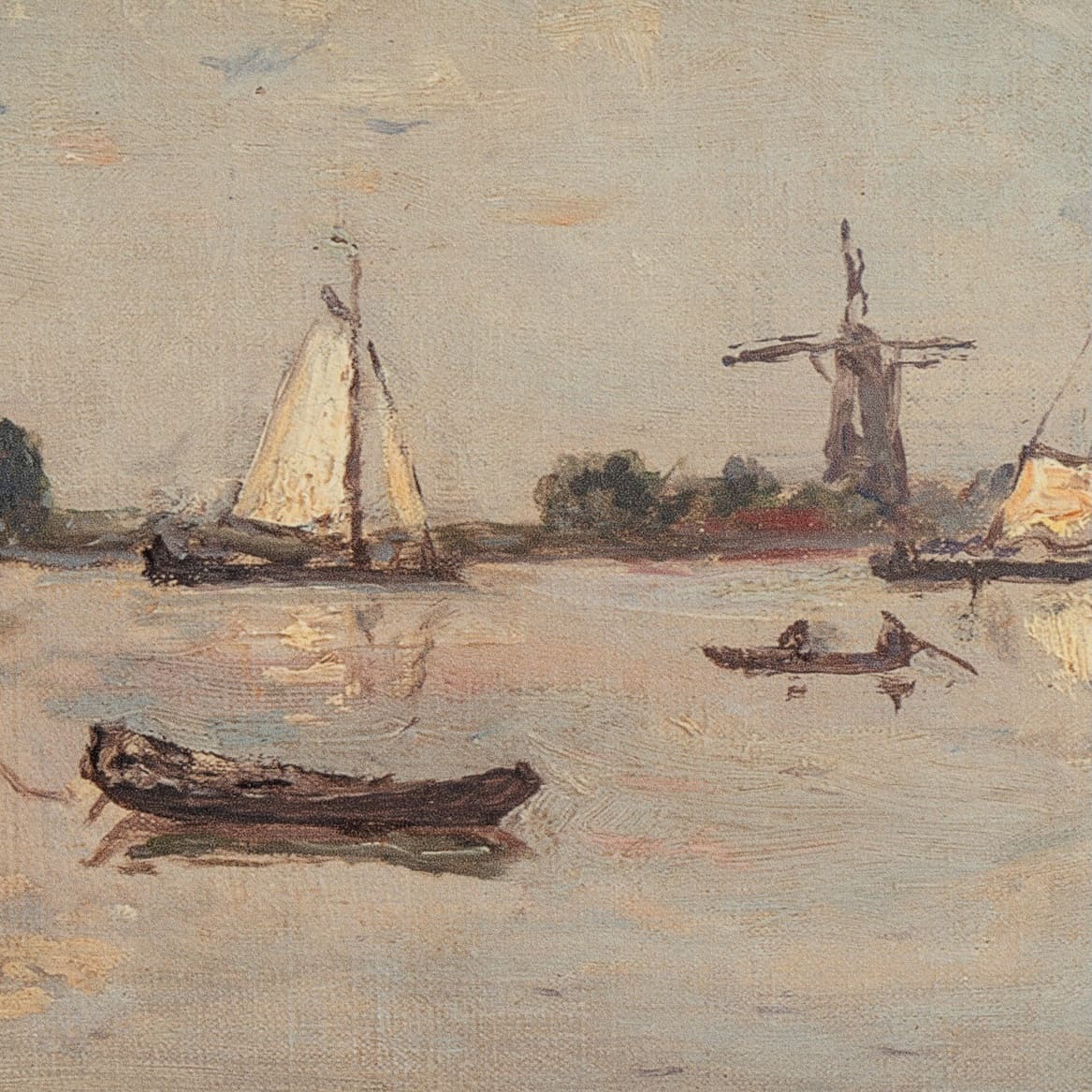 Johan Barthold Jongkind - Segelboote auf der Maas