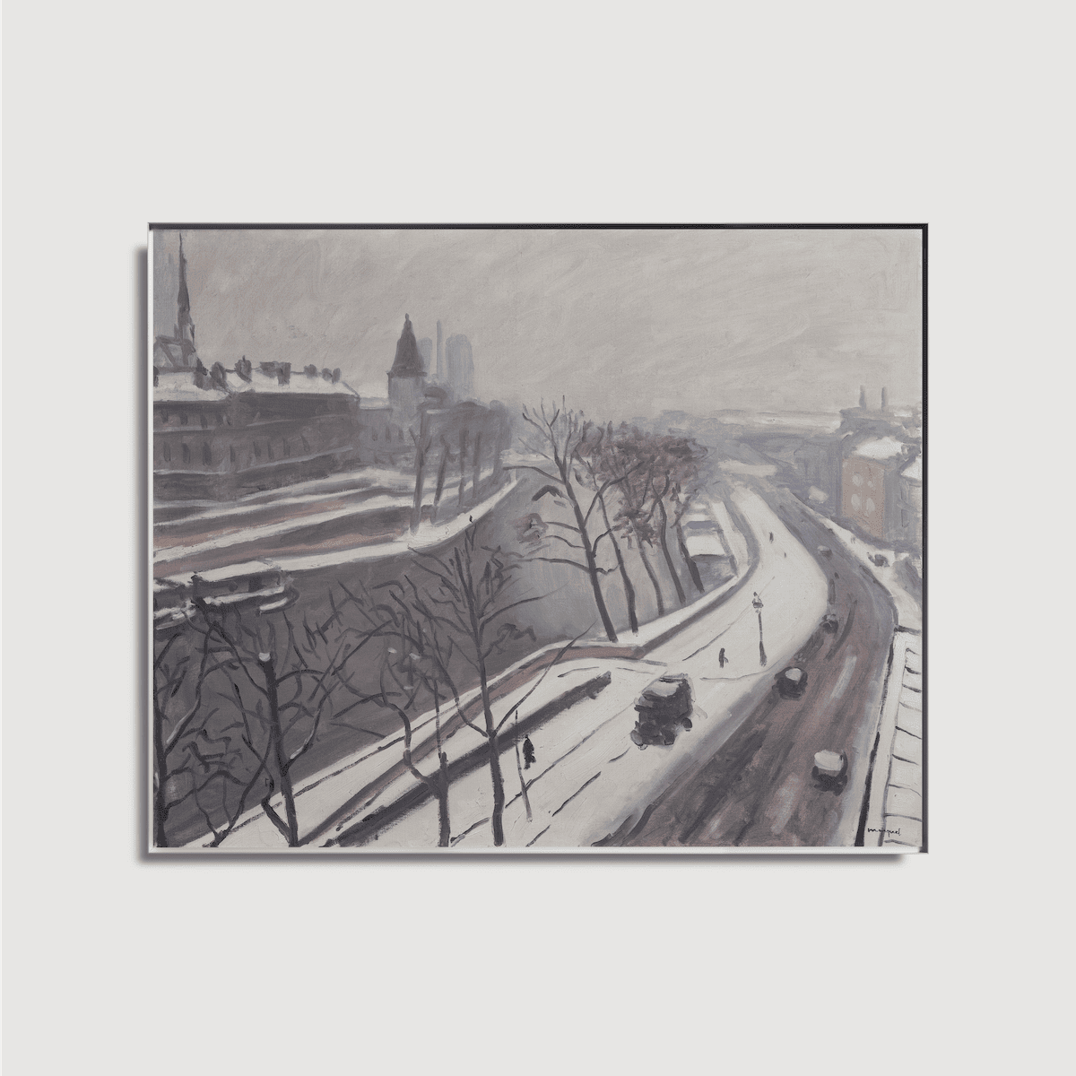Albert Marquet - Quai des Grands Augustins, sous la neige