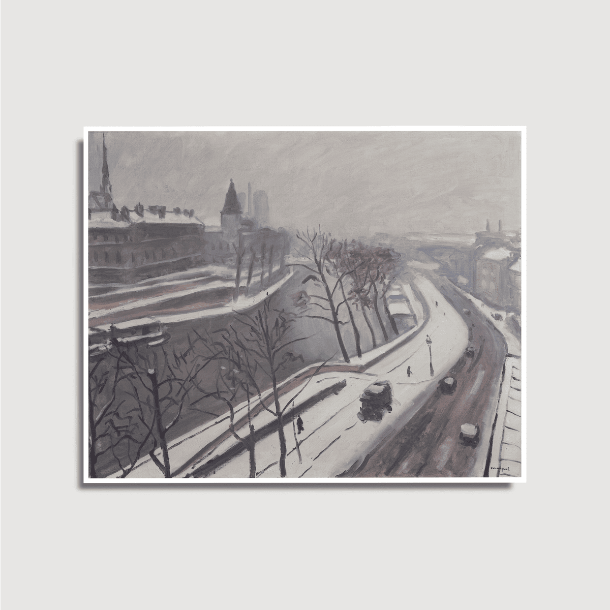 Albert Marquet - Quai des Grands Augustins, sous la neige