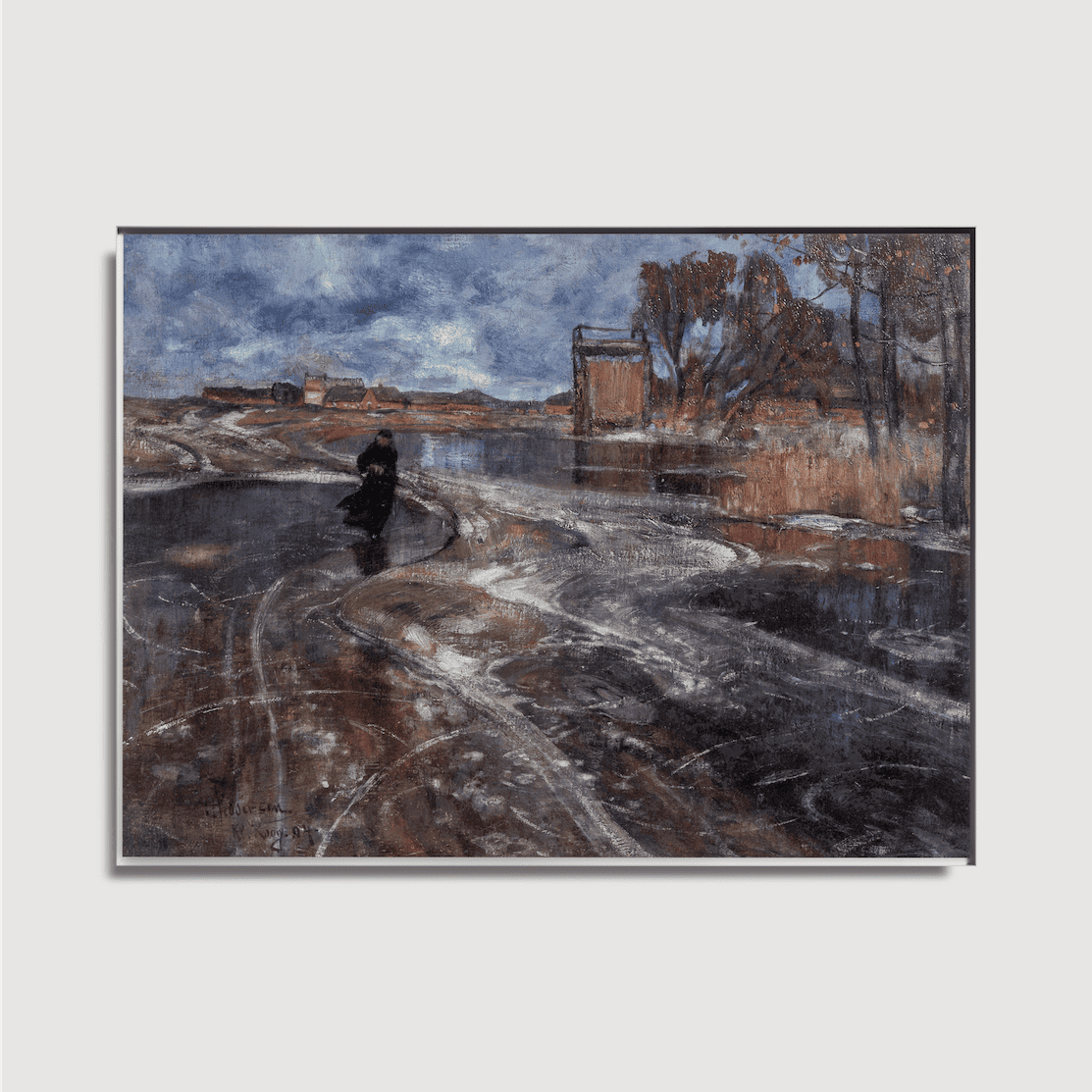 Hans Peter Feddersen - Winterabend bei Deezbüll