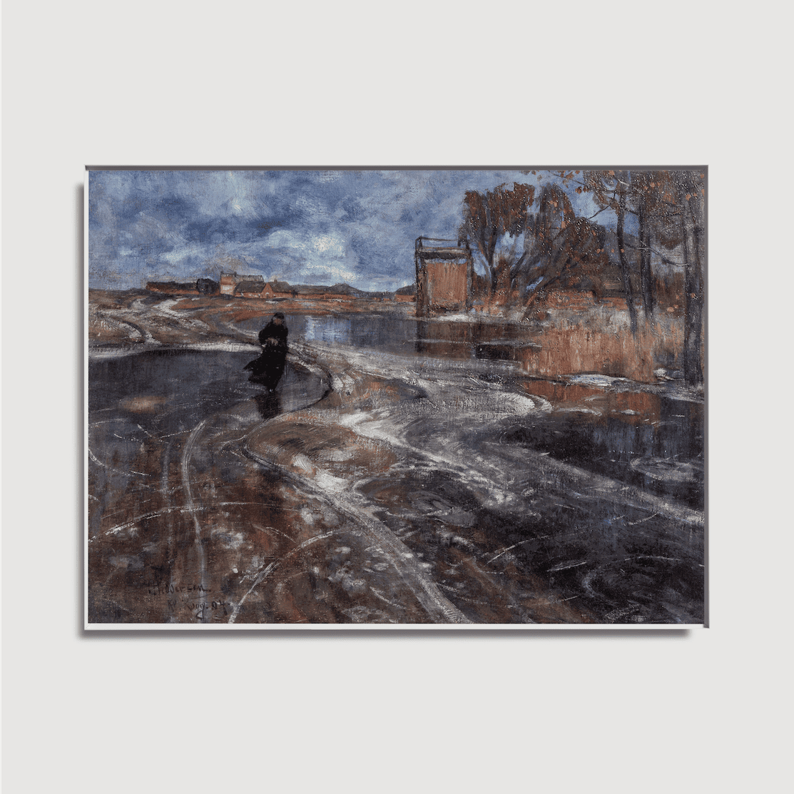 Hans Peter Feddersen - Winterabend bei Deezbüll