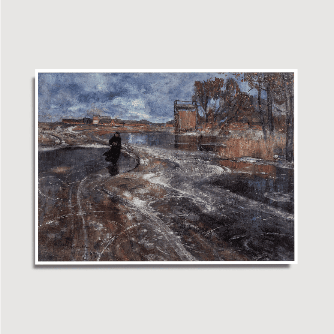 Hans Peter Feddersen - Winterabend bei Deezbüll