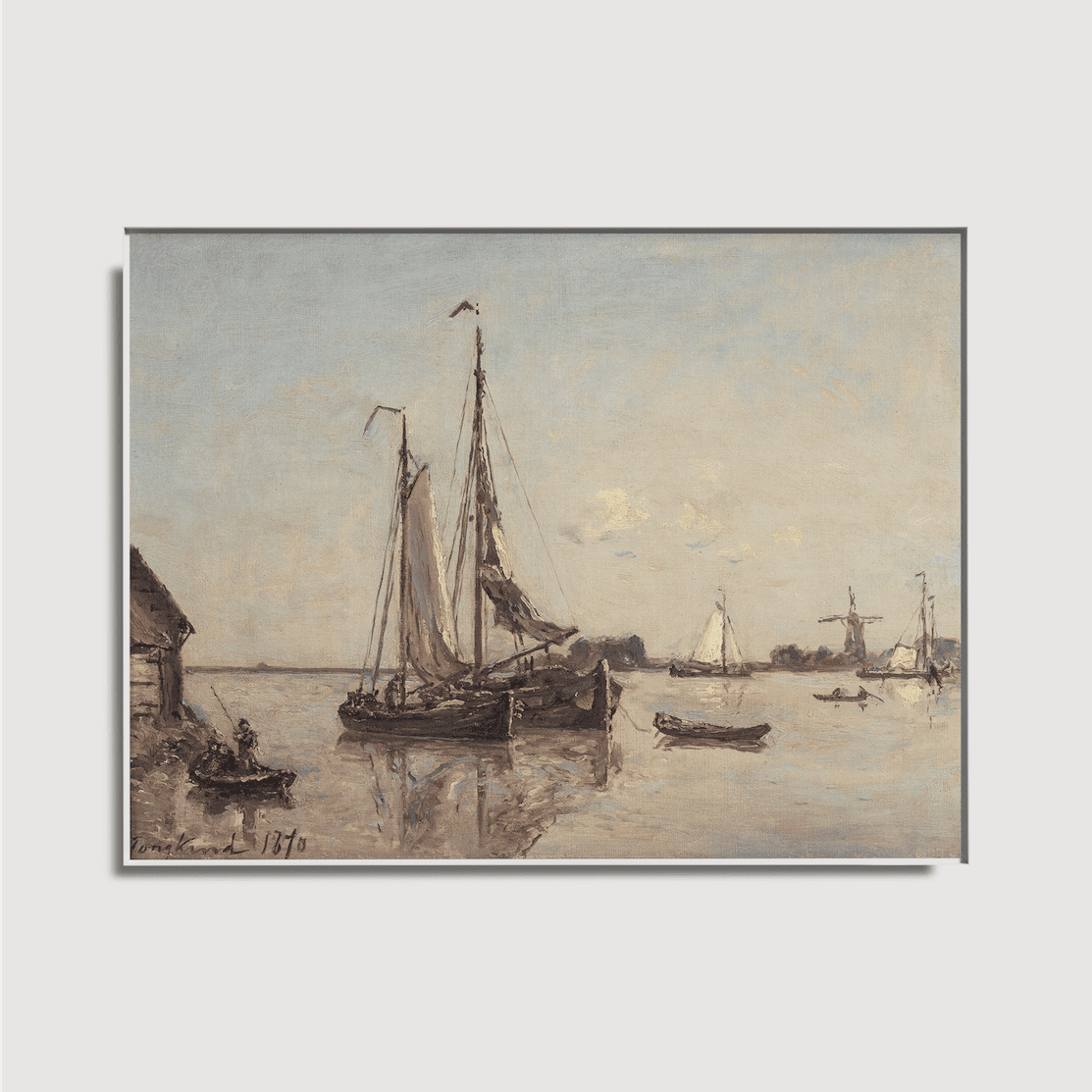 Johan Barthold Jongkind - Segelboote auf der Maas