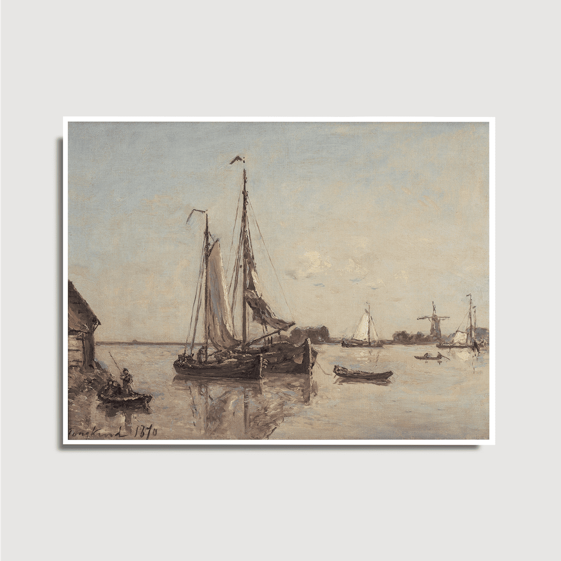 Johan Barthold Jongkind - Segelboote auf der Maas