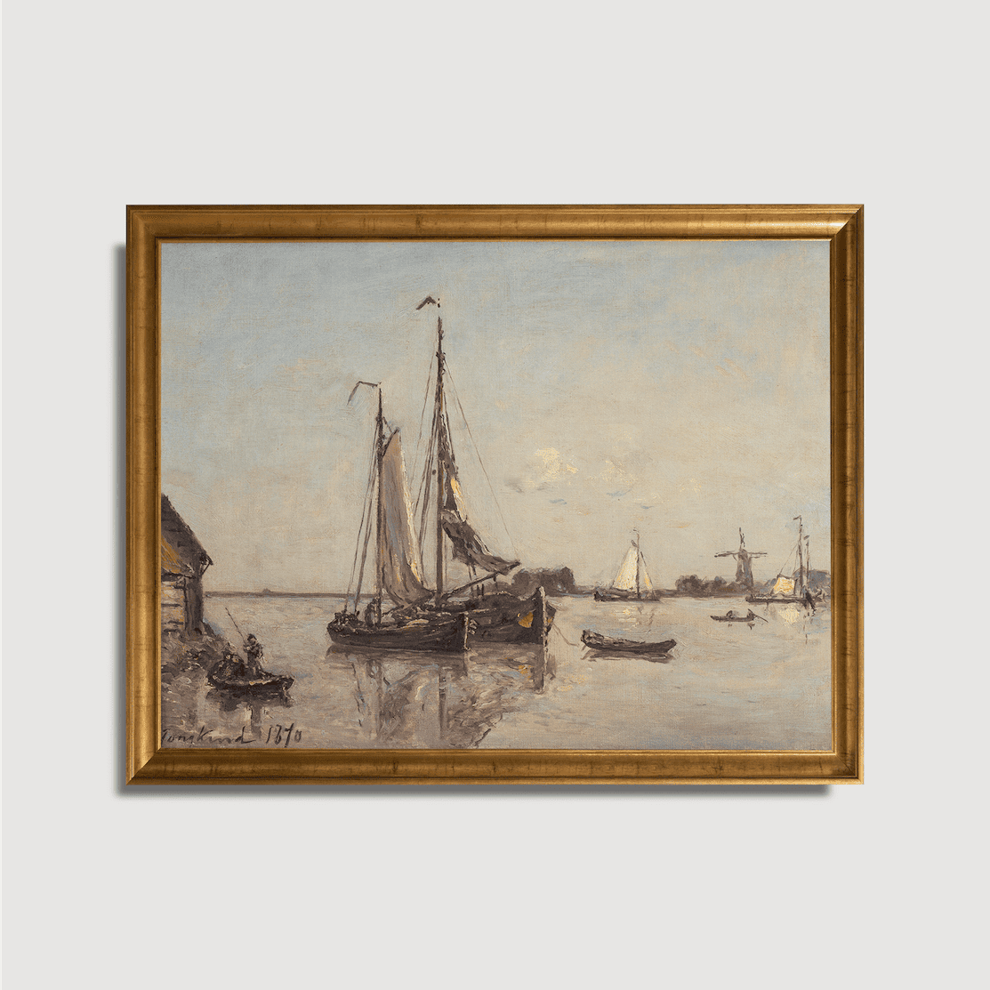 Johan Barthold Jongkind - Segelboote auf der Maas