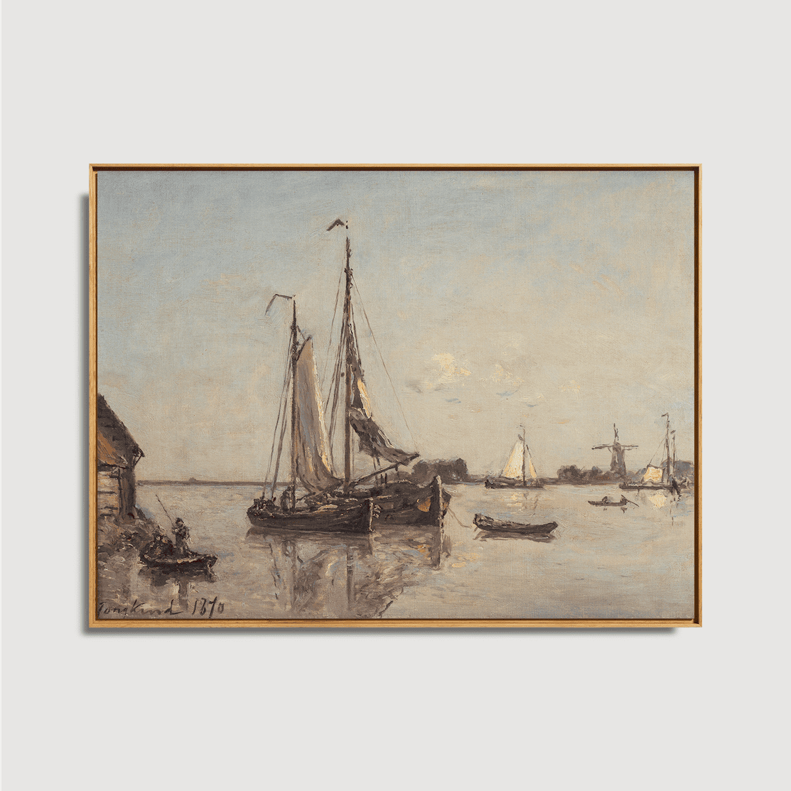 Johan Barthold Jongkind - Segelboote auf der Maas