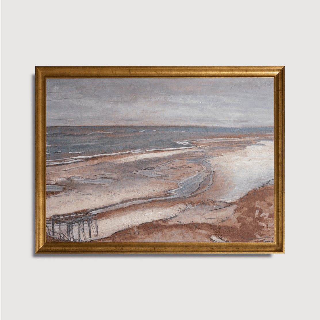 Max Beckmann - Strandlandschaft bei auflaufendem Wasser