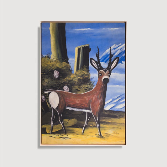 Niko Pirosmani - Roe Deer in a Landscape