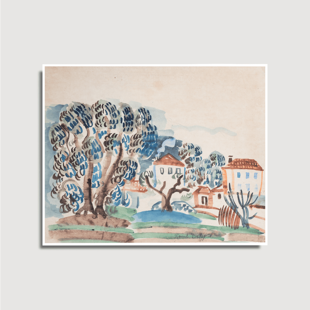 Raoul Dufy - Oliviers et Villas dans un paysage