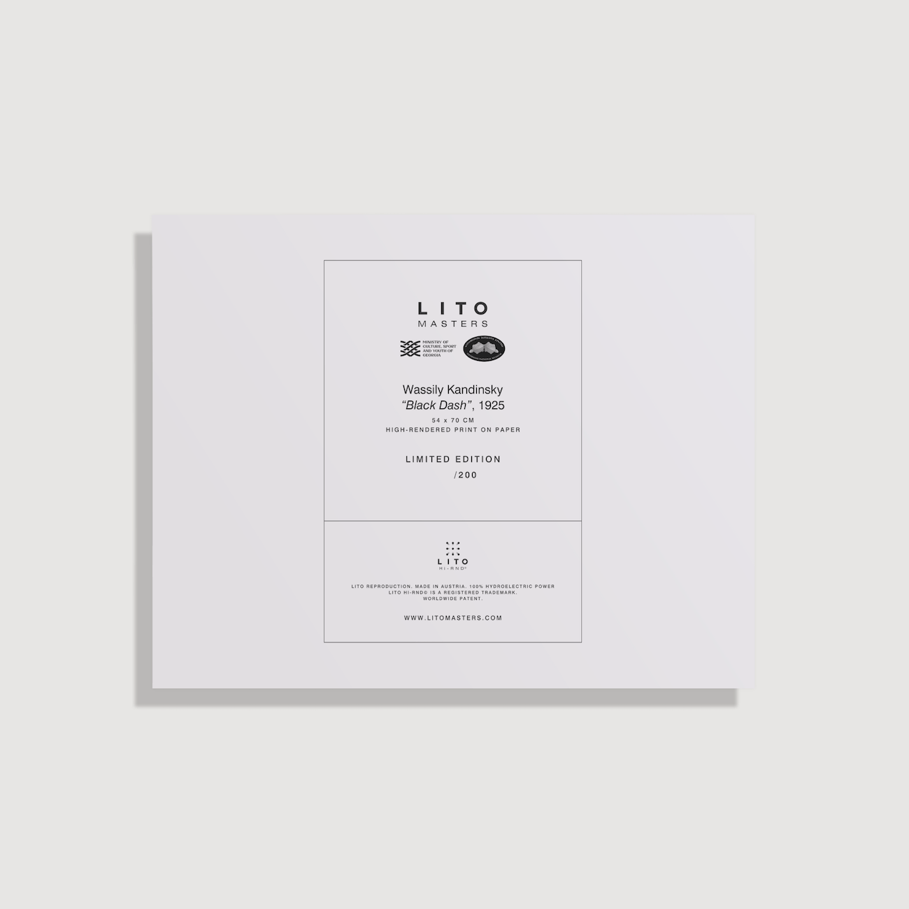 Wassily Kandinsky - Black Dash, 1920 - On Paper